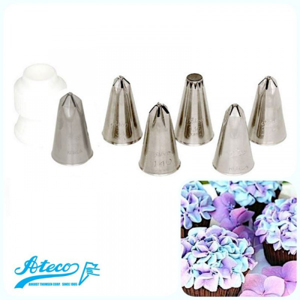 Кондитерская насадка звезда закрытый центр (сирень) №135-140 Ateco | cтандарт. размер