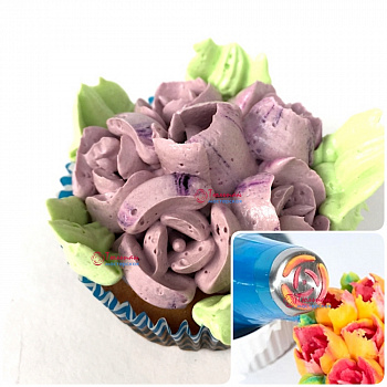 Насадка Цветок №20 Голубой Бриллиант | L размер (Russian Flower Nozzle #20 Blue Diamond | L size)