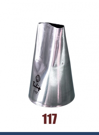 Кондитерская насадка 117 Tulip, Корея, прорезь 16 мм лепесток 2-й изогнутый