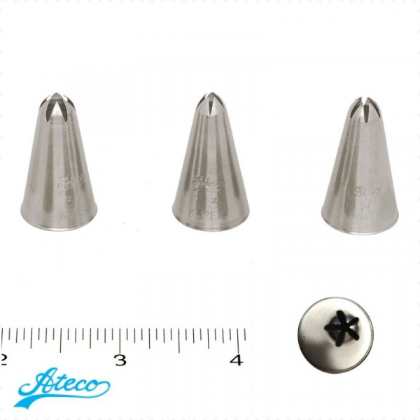 Кондитерская насадка закрытая звезда №33, 34, 35 Ateco | 5 лучей стандарт. размер Кондитерская насадка закрытая звезда №33, 34, 35 Ateco | 5 лучей стандарт. размер