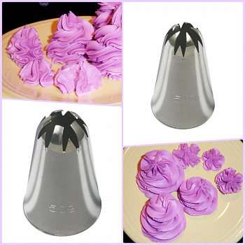 Кондитерская насадка закрытая звезда (разные лучи) №509, 510 Tulip™