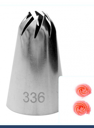 Кондитерская насадка 336 закрытая звезда ∅ 18 мм, 6 косых лучей, Эконом