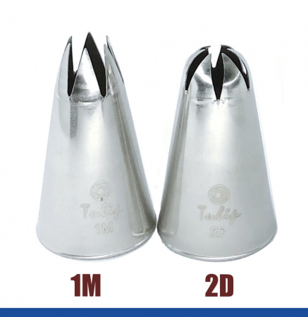 Кондитерская насадка 2D (852) Tulip™ закрытая звезда, 6 лучей, Ø 4-14 мм, Korea