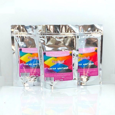 Цветной Сахар Розовый посыпка кондитерская 200 гр - 1 кг Цветной Сахар Розовый посыпка кондитерская 200 гр - 1 кг