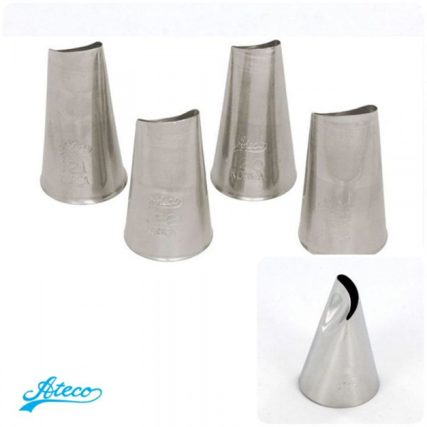 Кондитерская насадка лепесток розы изогнутый №120, 121, 122, 123 Ateco | средний размер