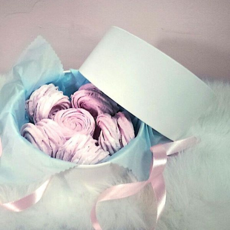 Коробка для выпечки круглая (шайба) 20•8 см Белая (окно, крышка+дно)