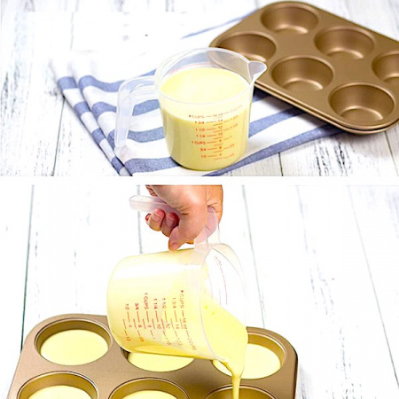 Мерная Кружка кондитерская пластик ПВХ | 0,25; 0,5; 1 л.