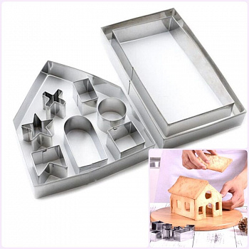 Вырубка Стальная Пряничный Домик | 3D набор 10 или 18 фигур