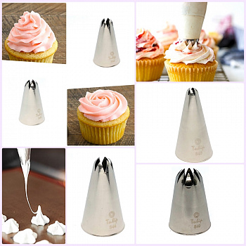 Кондитерские насадки закрытая звезда №840-849 Tulip™ (diam.4-18 mm; 6-10лучей) | Набор 10 шт Кондитерские насадки закрытая звезда №840-849 Tulip™ (diam.4-18 mm; 6-10лучей) | Набор 10 шт