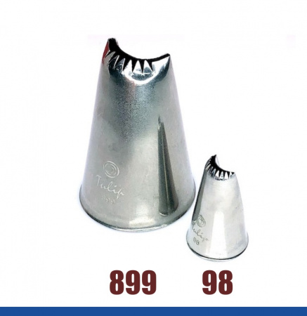 Кондитерская насадка 98 Tulip™ лента с зубчиками ракушка (Shell Basketweave) малая, прорезь 10 мм