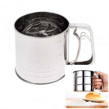 Кружка-сито метал. для муки 0.5 кг