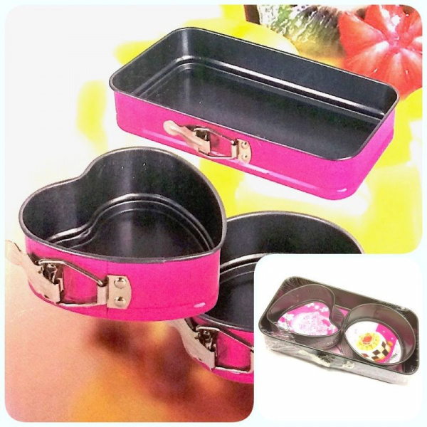 Форма для выпечки металлическая разъёмная антипригарная | мини Комбо набор 3 шт