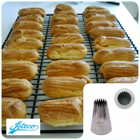 Кондитерская насадка открытая звезда №860-869 от Ateco | Французкая трубочка средний и большой размер Кондитерская насадка открытая звезда №860-869 от Ateco | Французкая трубочка средний и большой размер