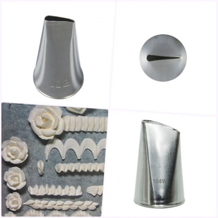 Кондитерская насадка прямой лепесток розы №101-104, 264 Ateco | малый размер Кондитерская насадка прямой лепесток розы №101-104, 264 Ateco | малый размер